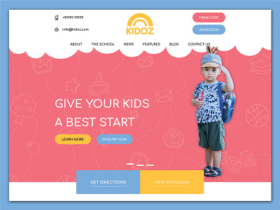 Kindergarten & Preschool Website Design banner design child daycare kids kindergarten school uidesign webdesignagency webdesigner website website design wordpress