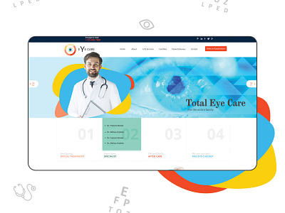 Creative Web Design of Eye Care Solutions branding graphicdesign logo typography ui uidesign webdesignagency webdesigner website website design