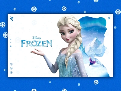 Frozen Movie Banner Design anna design disney disney princess elsa frozen photoshop uidesign website design