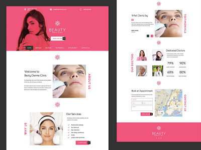 Skin Clinic Website banner design branding dermatology design logo photoshop skin skin clinic skincare uidesign webdesignagency webdesigner website website design