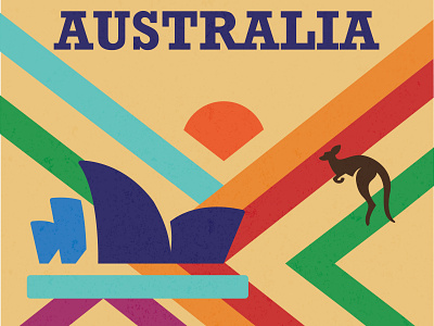 Australia Day 2020 design illustration kangaroo photoshop ui uidesign vector vector art vintage webdesignagency website design