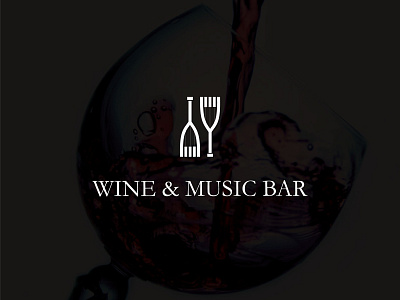 Wine & Music Bar Logo design icon logo logodesign music logo typography ui uidesign vector webdesignagency website website design wine wine and music