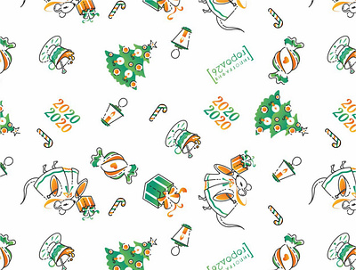 Christmas pattern for packaging paper