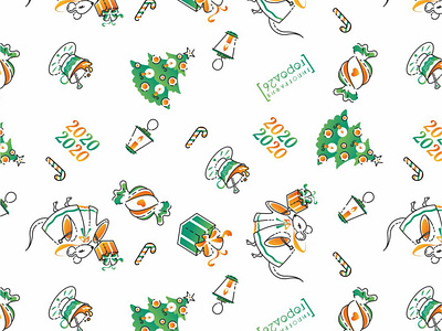 Christmas pattern for packaging paper