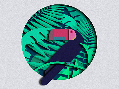 a parrot illustration paper web design