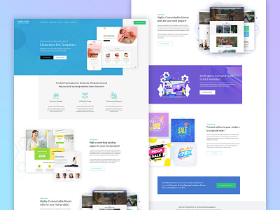 Creative Landing Page v2 🎉 creative landing page elementor homepage landing page one page template responsive template template design template kits wordpress