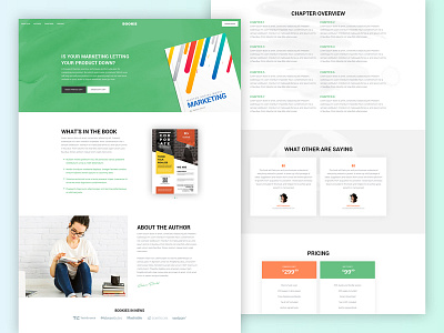 Bookie - A premium landing page template [FREE DOWNLOAD] business landing page creative landing page ebook landing page homepage design landing page landing design landing page landing page design one page template responsive template wordpress