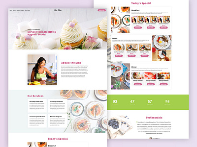 FineDine - A premium landing page template business landing page clean creative creative landing page design homepage landing page modern one page template responsive template wordpress