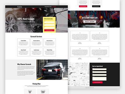 Carwash - A premium landing page template business landing page carwash cleaning creative creative landing page homepage landing page modern one page template responsive template wordpress