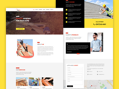 Roofer - A premium landing page template