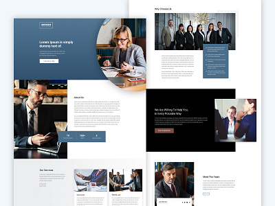 Adviser - A premium landing page template creative landing page homepage landing page lawyer legal legal adviser legalization modern one page template wordpress