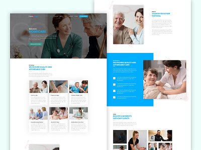 Homecare - A premium landing page template business landing page creative landing page elementor healthcare homecare homepage landing page modern nurse one page template responsive wordpress