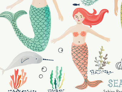 sea tales fish mermaid nautical sea