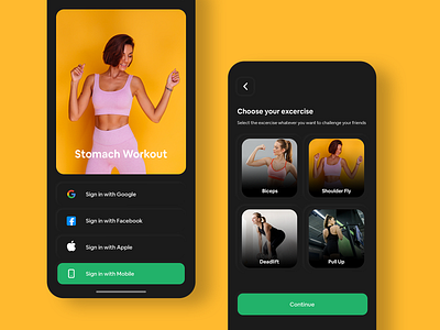 Work Out Challenge App | Daily UI #003