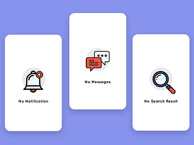 Empty status screens UI Design !!!