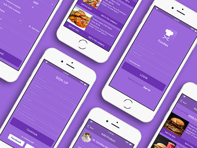 Online Food Mobile App For Restaurants app branding design ui ux