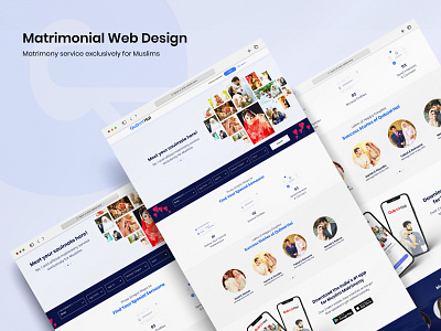 Matrimonial webpage design branding design ui ux