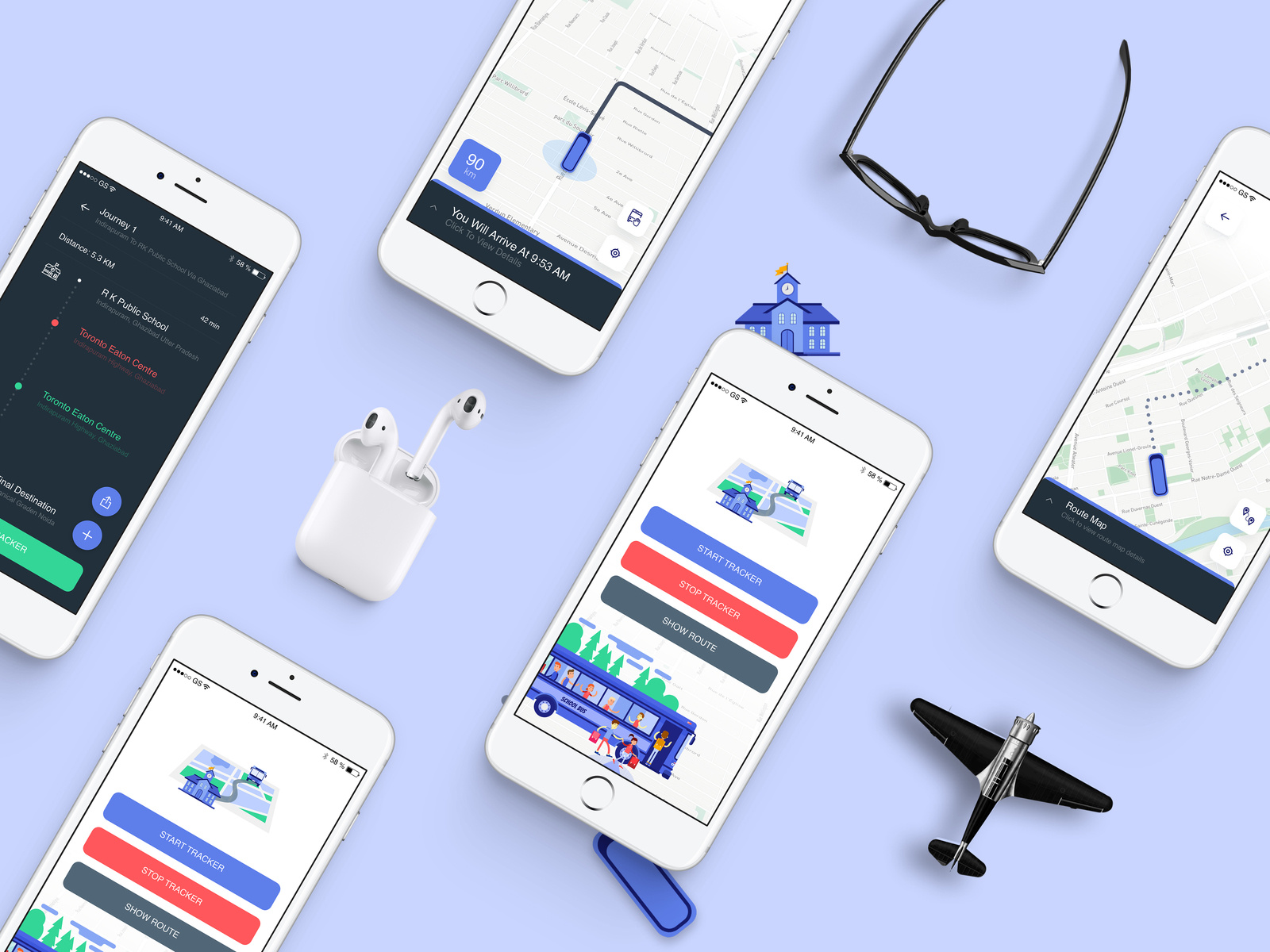 School Bus Tracking Mobile App by Ashish Chaudhary on Dribbble