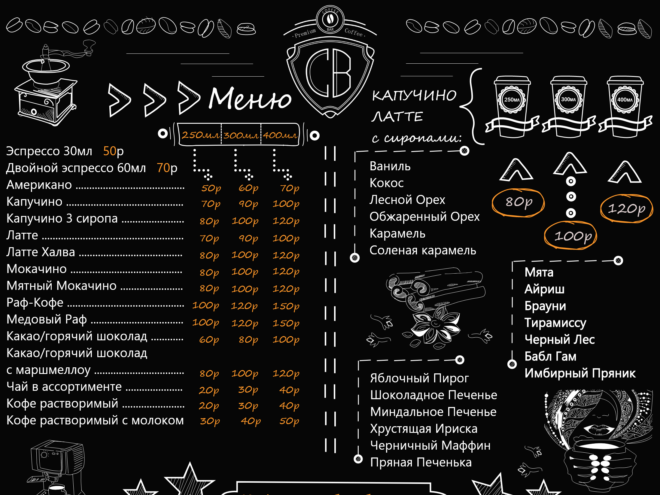 Got menu. Меню кофейни. Готовое меню для кофейни. Стандартное меню кофейни. Меню кофейни пример.