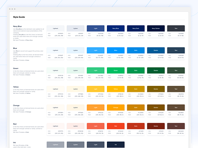 Instabug Design System - Color Palette branding color color palette colour design system instabug mobile app ui ux