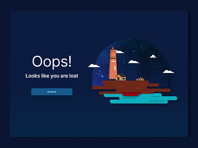 404 Error Page art artist design dribbble best shot flat illustraion illustration illustration art illustrator minimal user experience userinterface