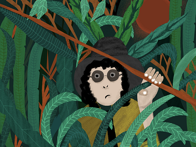 Exploring the Jungle artist childrenbook childrens illustration design dribbble best shot illustration illustration art illustrator jungle jungle book minimal vector