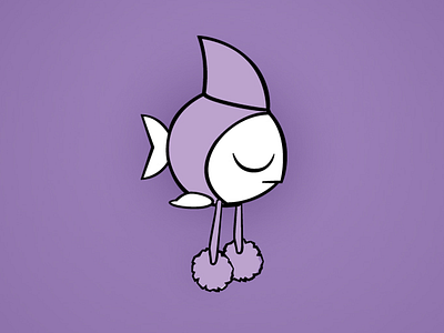 dreams of a little fish fish funny illustration shark