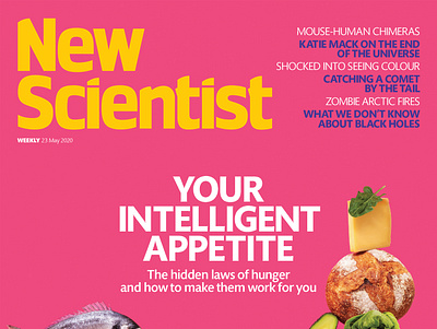 Ilka & Franz for New Scientist cover cover shoot food photography food styling magazine cover photography still life