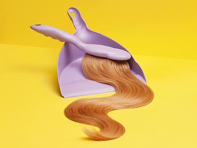 Ilka & Franz - Schon! Magazine dust pan hair still life surreal