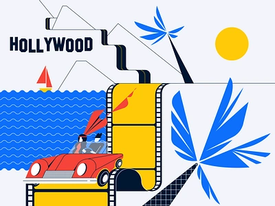 Hollywood illustration vector