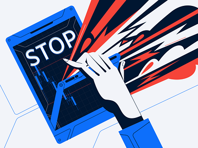 Stop loss illustration vector