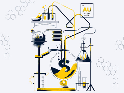 Chemistry illustration vector