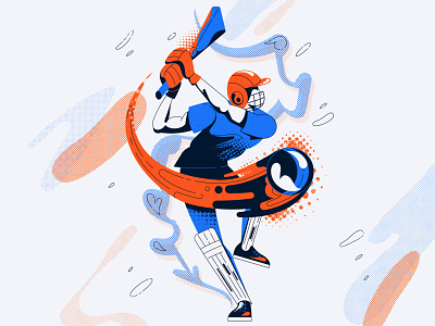 Cricket illustration vector