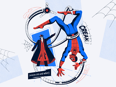 Spider man illustration vector