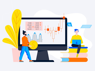 Online Trading illustration vector