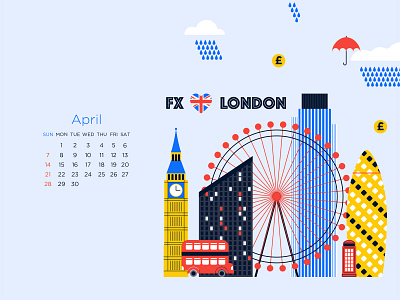 Wallpapers April London illustration vector