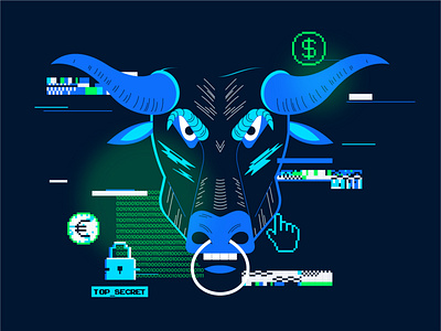 Bull illustration vector