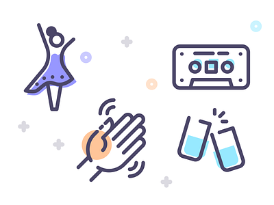 Freebie 90's Party Icons