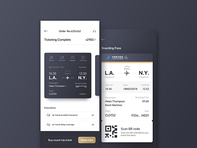 Boarding Pass airplanes app design icon ticket ui