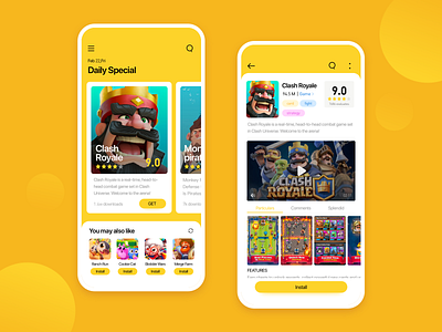 Games List app design game ui