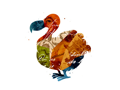Dodo bird dodo illustration mascot texture