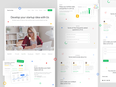 Startive Idea - Website Exploration chart clean course dashboard design figma graphic design homepage idea illustration internet landingpage photo service startup ui website