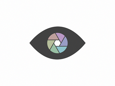 Iris aperture branding eye logo