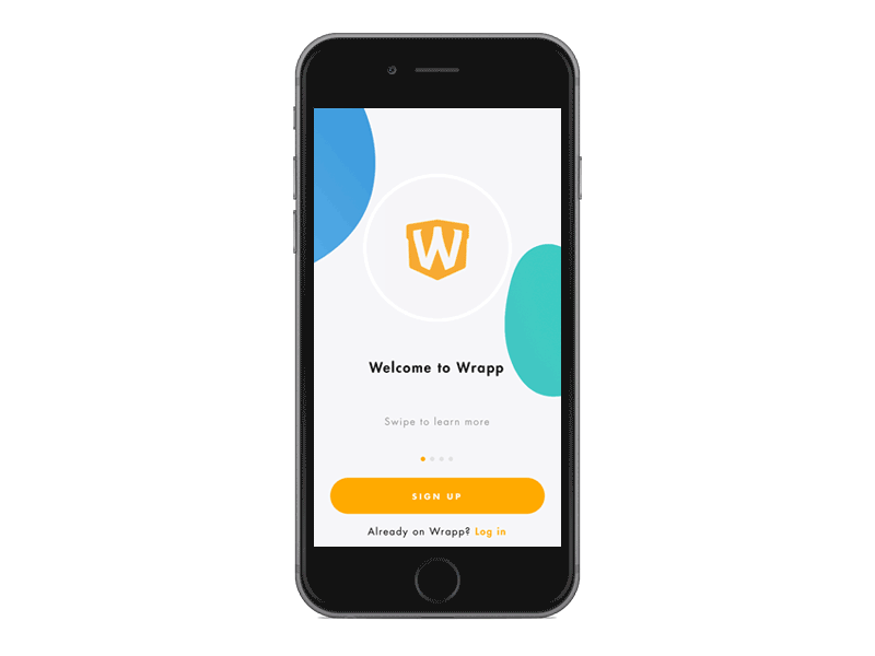 Wrapp Onboarding Carousel app animation carousel onboarding wrapp