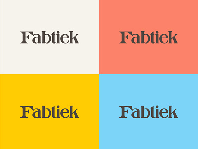 Fabtiek branding bright color palette color scheme cute fabtiek happy colors logo