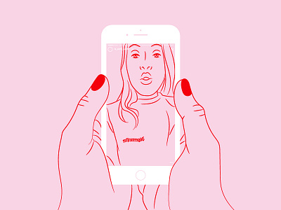 #Obsessed illustration instagram instagram stories iphone mobile obsession phone pink social media stories