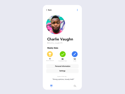 Profile Page for Productivity App