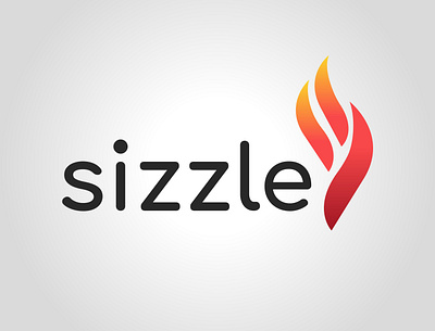 Sizzle daily logo challenge flame gradient graphic design illustrator logo logo concept logo design logotype sizzle typography