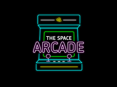 The Space Arcade branding daily logo challenge dailylogochallenge graphic design illustrator logo logo concept logo design typography vector
