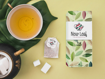 New Leaf - Tea packaging graphic design illustration illustrator logo logo concept logo design packaging tea typography